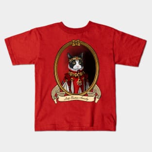 Renaissance Cat - Lady Beatrice Annesley (A Tuxedo Cat) Kids T-Shirt